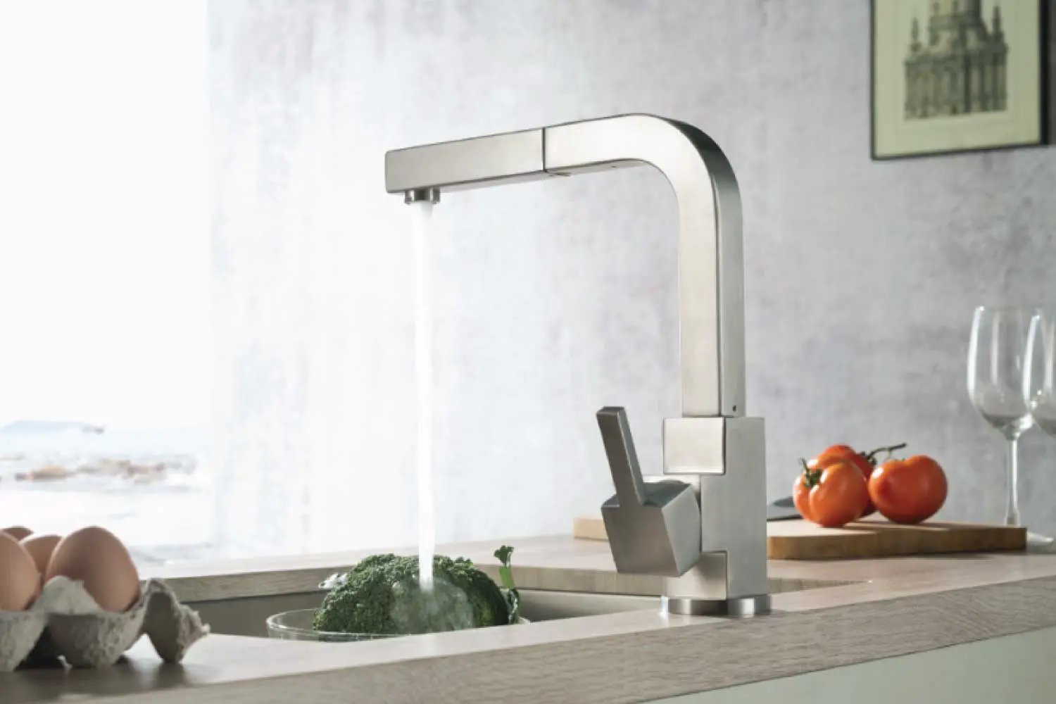 stainless steel kitchen faucet