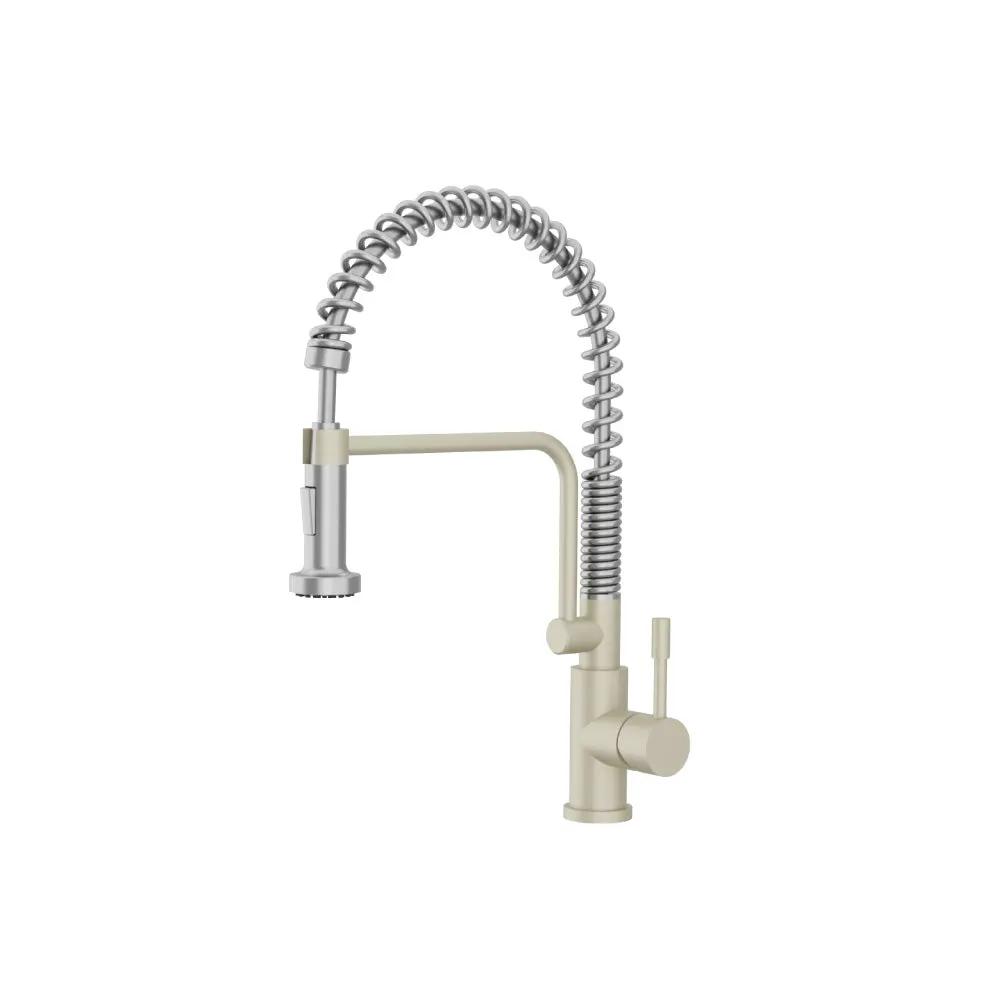 Flusso Caso - Semi-Professional Dual Spray Stainless Steel Kitchen Faucet with Pull Out by Flusso