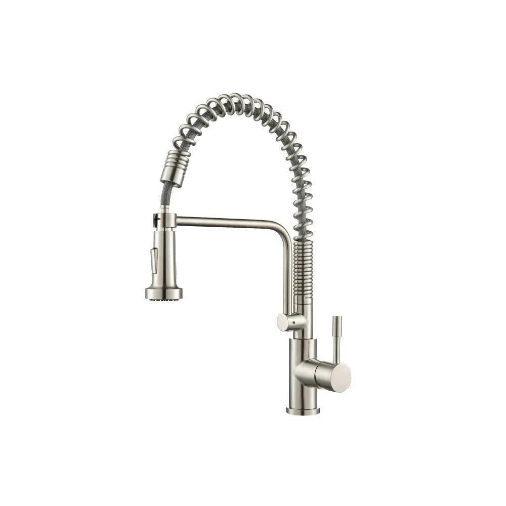 Flusso Caso - Semi-Professional Dual Spray Stainless Steel Kitchen Faucet with Pull Out by Flusso