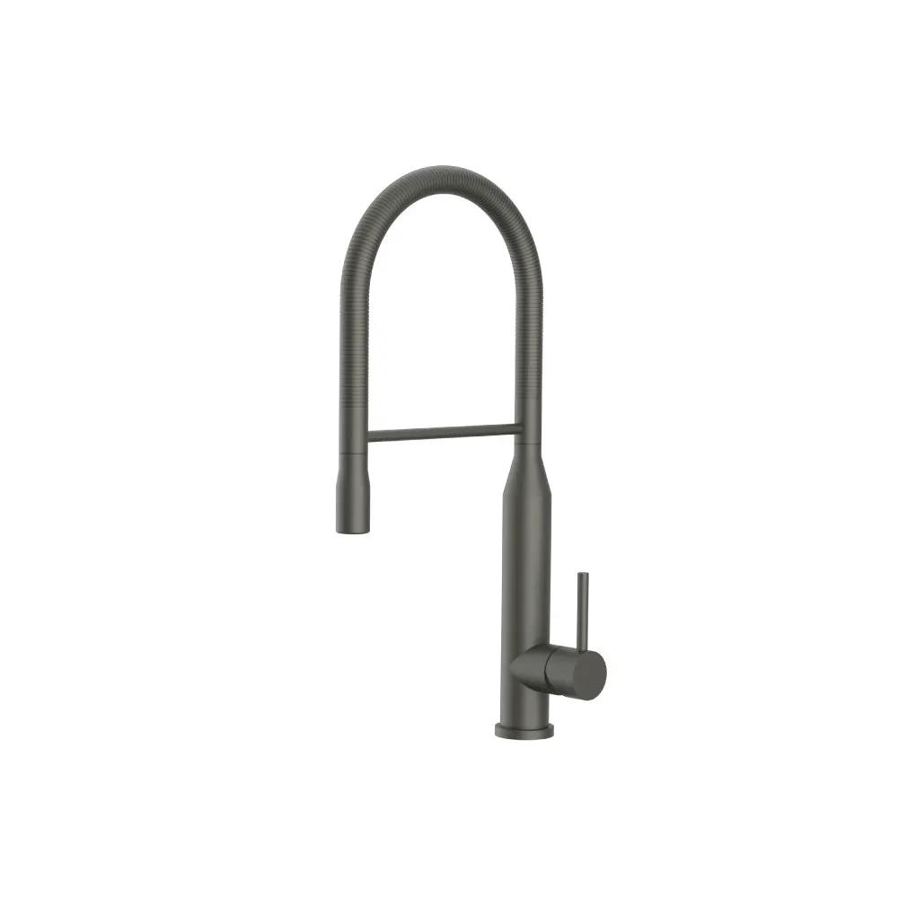Flusso Glatt - Semi-Professional Dual Spray Stainless Steel Kitchen Faucet with Pull Out by Flusso