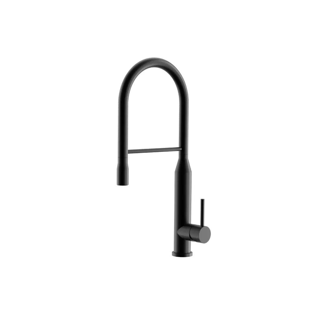 Flusso Glatt - Semi-Professional Dual Spray Stainless Steel Kitchen Faucet with Pull Out by Flusso