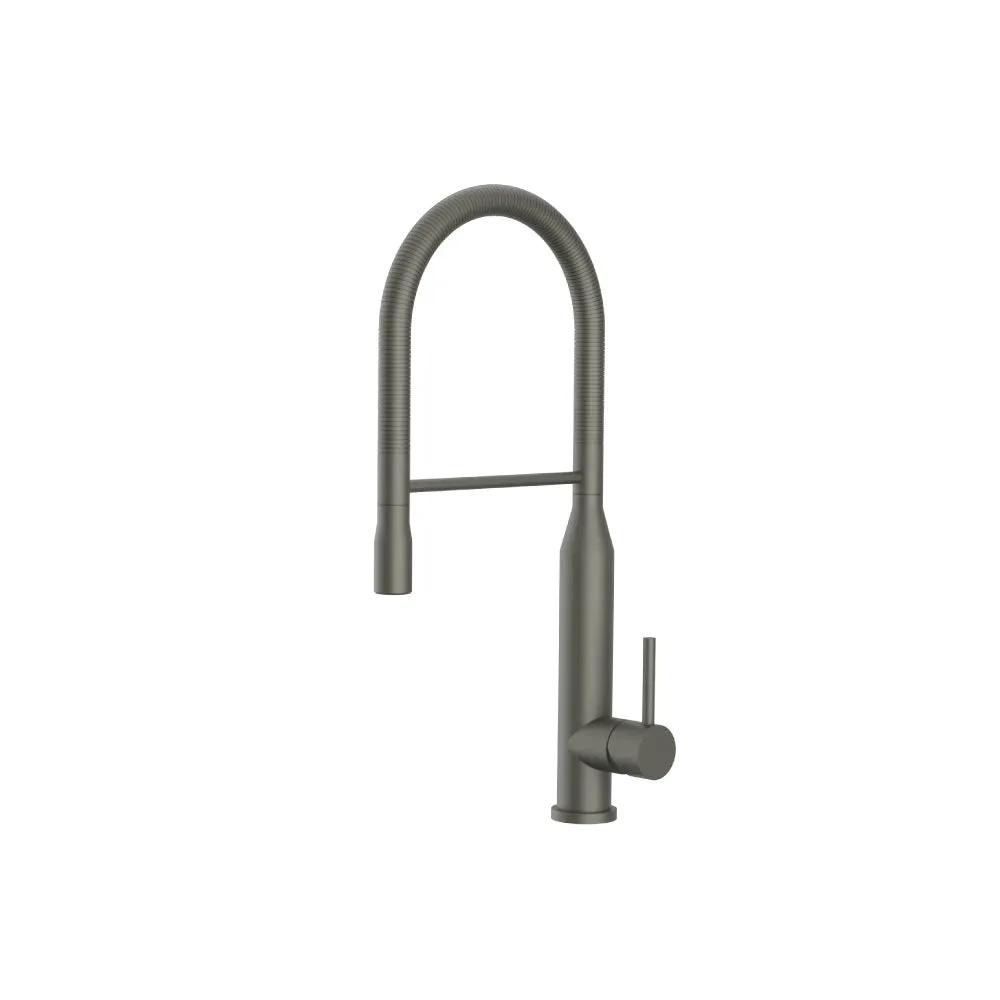 Flusso Glatt - Semi-Professional Dual Spray Stainless Steel Kitchen Faucet with Pull Out by Flusso
