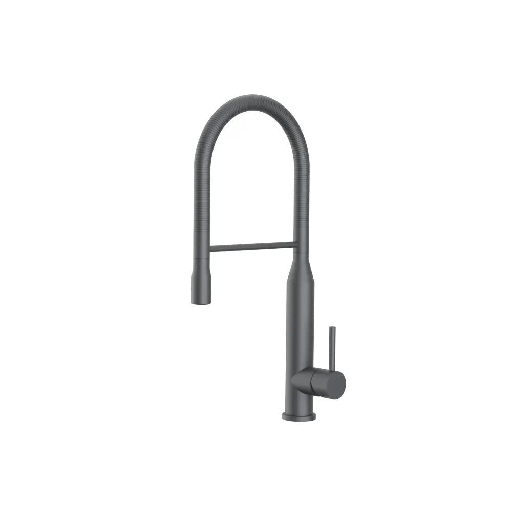 Flusso Glatt - Semi-Professional Dual Spray Stainless Steel Kitchen Faucet with Pull Out by Flusso