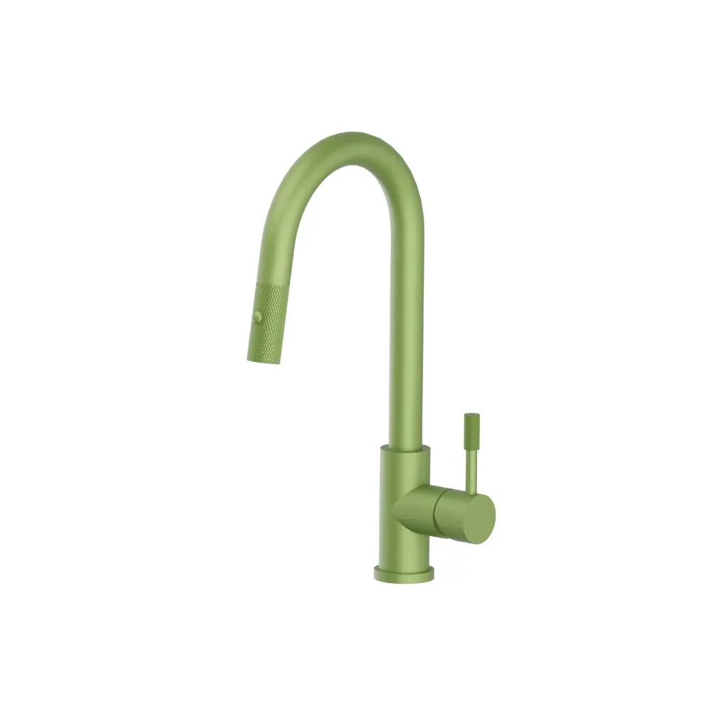 Flusso Vasco - Dual Spray Stainless Steel Kitchen Faucet with Pull Out and Knurling by Flusso