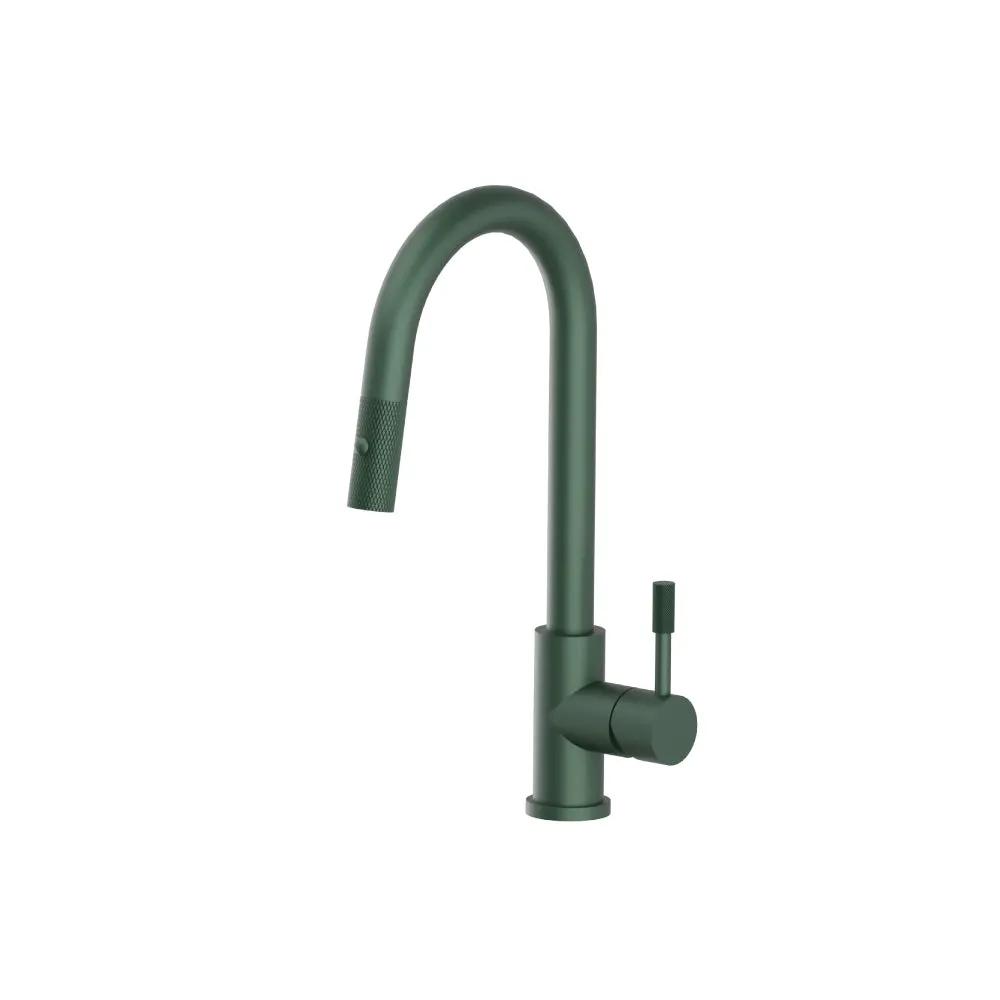 Flusso Vasco - Dual Spray Stainless Steel Kitchen Faucet with Pull Out and Knurling by Flusso