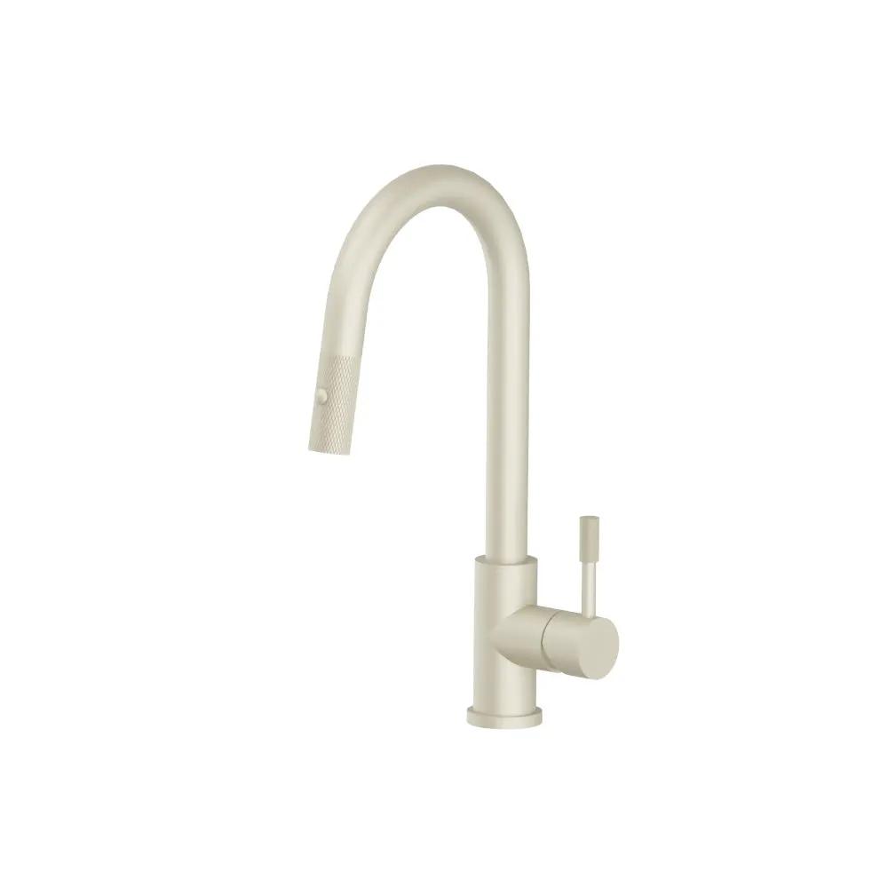 Flusso Vasco - Dual Spray Stainless Steel Kitchen Faucet with Pull Out and Knurling by Flusso