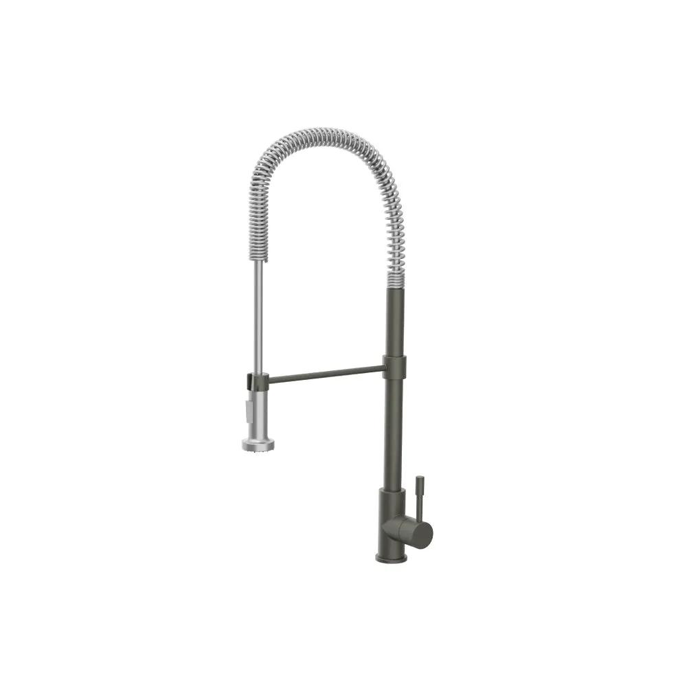 Flusso Professio - S - Dual Spray Professional Stainless Steel Kitchen Faucet with Pull Out by Flusso