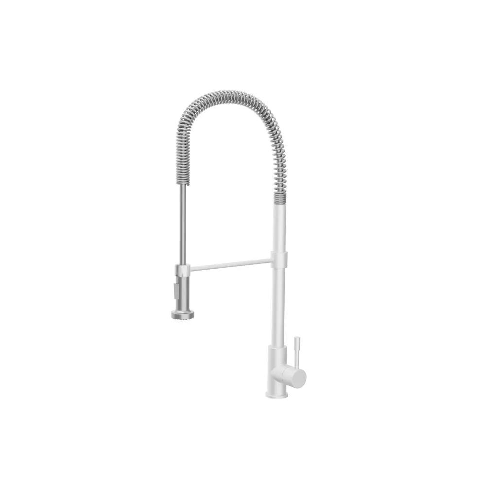 Flusso Professio - S - Dual Spray Professional Stainless Steel Kitchen Faucet with Pull Out by Flusso
