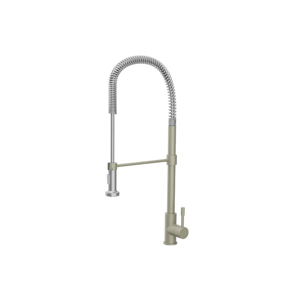 Flusso Professio - S - Dual Spray Professional Stainless Steel Kitchen Faucet with Pull Out by Flusso