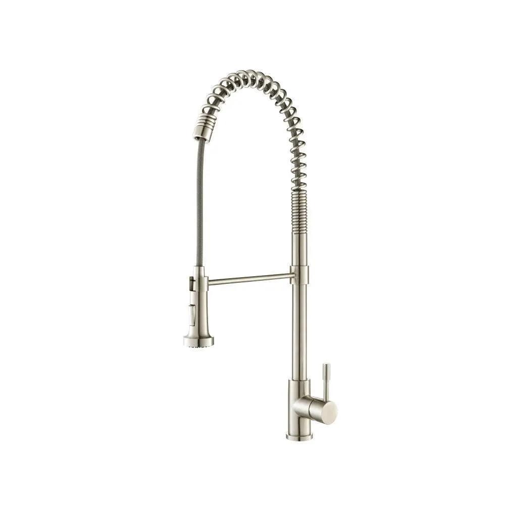 Flusso Professio - S - Dual Spray Professional Stainless Steel Kitchen Faucet with Pull Out by Flusso
