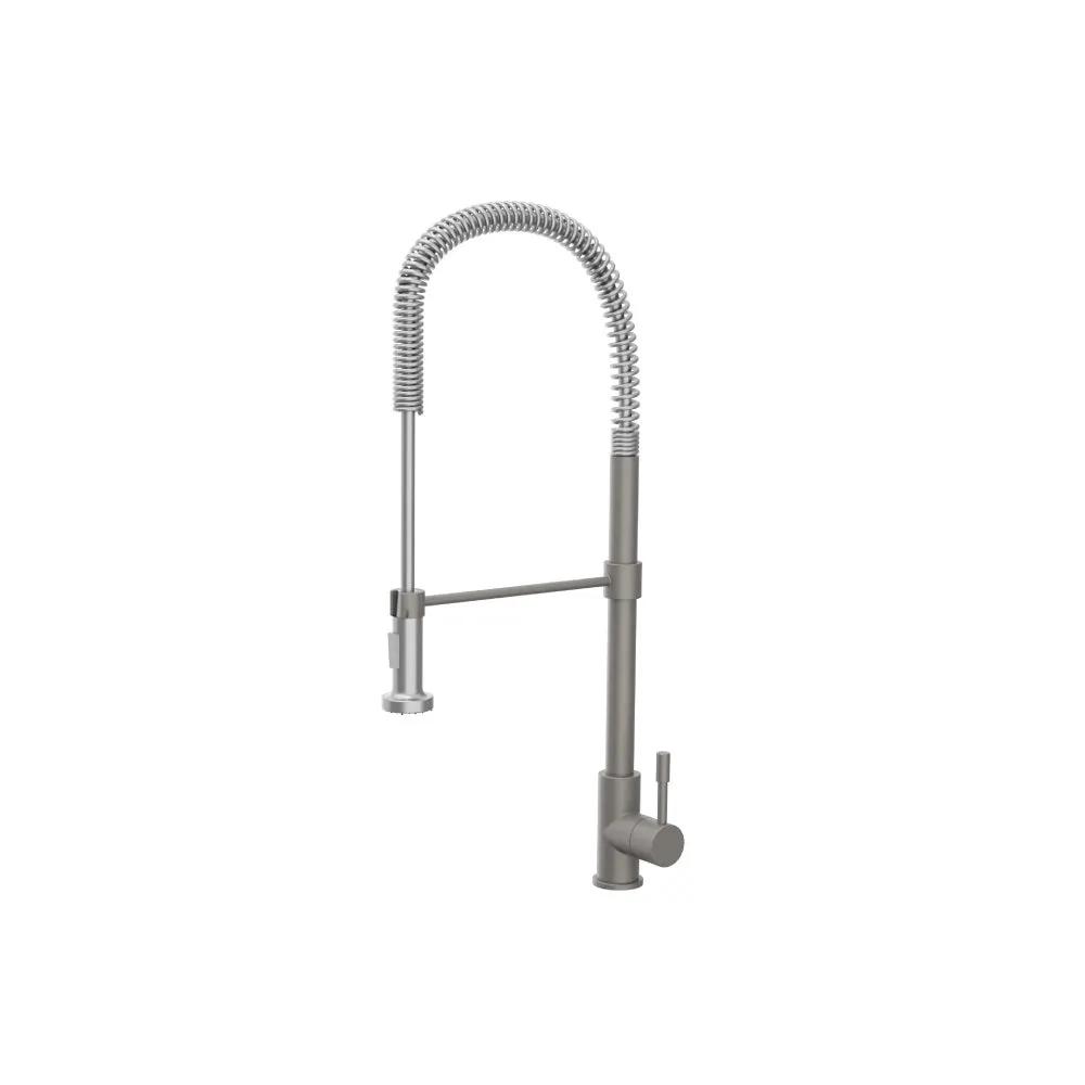 Flusso Professio - S - Dual Spray Professional Stainless Steel Kitchen Faucet with Pull Out by Flusso