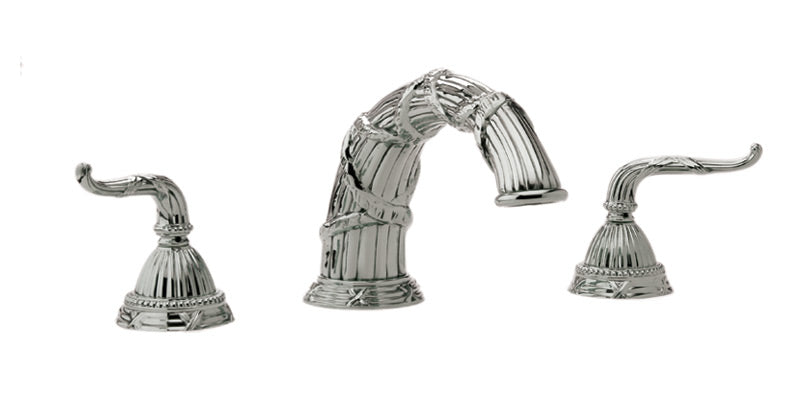 polished chrome deck tub set