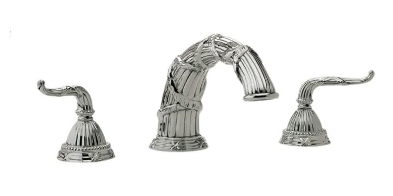 polished chrome deck tub set