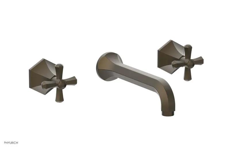 Phylrich LE VERRE & LA CROSSE Wall Tub Set - Cross Handles by Phylrich