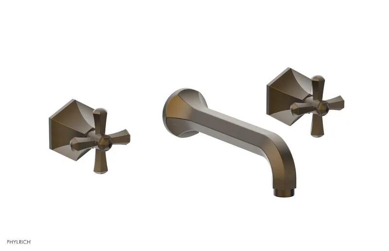Phylrich LE VERRE & LA CROSSE Wall Tub Set - Cross Handles by Phylrich