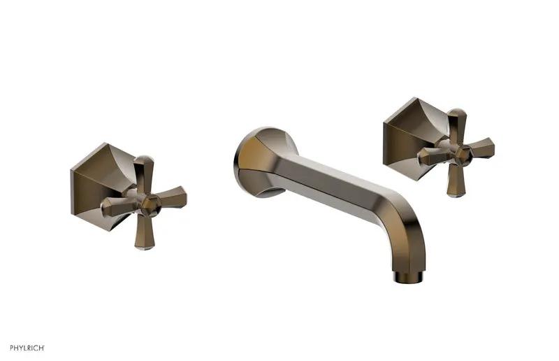 Phylrich LE VERRE & LA CROSSE Wall Tub Set - Cross Handles by Phylrich