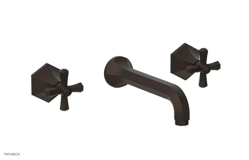 Phylrich LE VERRE & LA CROSSE Wall Tub Set - Cross Handles by Phylrich