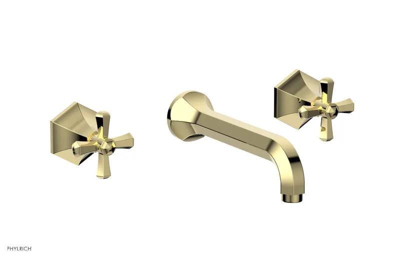 Phylrich LE VERRE & LA CROSSE Wall Tub Set - Cross Handles by Phylrich