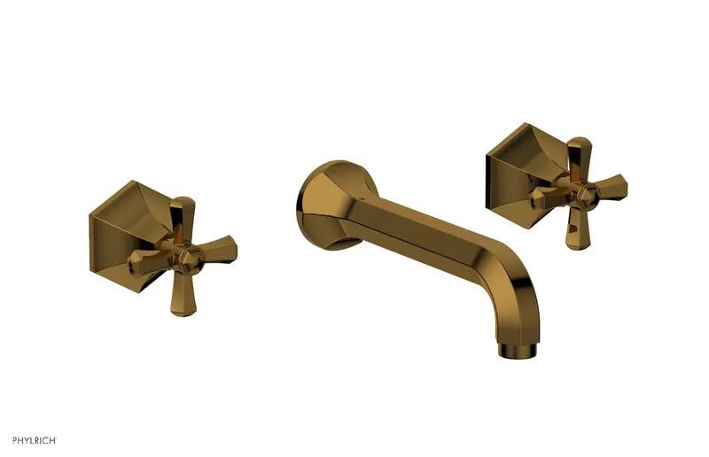 Phylrich LE VERRE & LA CROSSE Wall Tub Set - Cross Handles by Phylrich