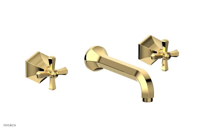 Phylrich LE VERRE & LA CROSSE Wall Tub Set - Cross Handles by Phylrich
