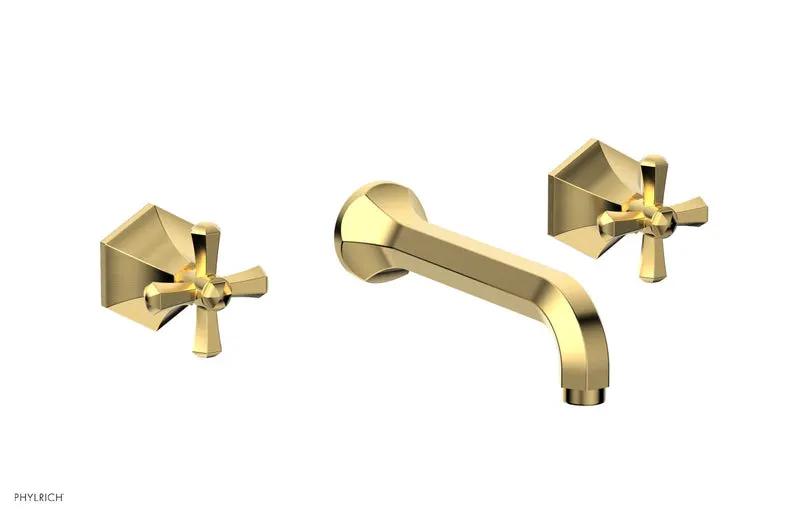 Phylrich LE VERRE & LA CROSSE Wall Tub Set - Cross Handles by Phylrich