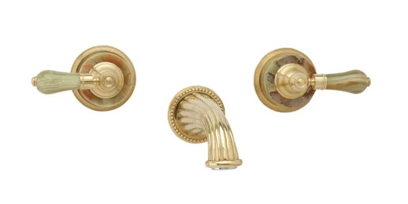 polished chrome wall tub set