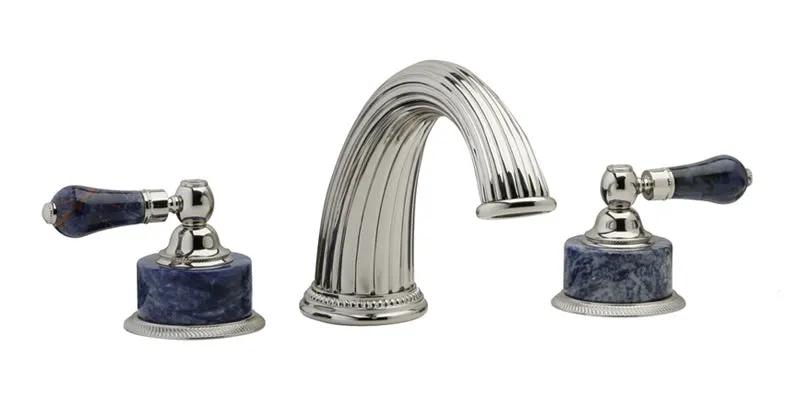 polished chrome deck tub set
