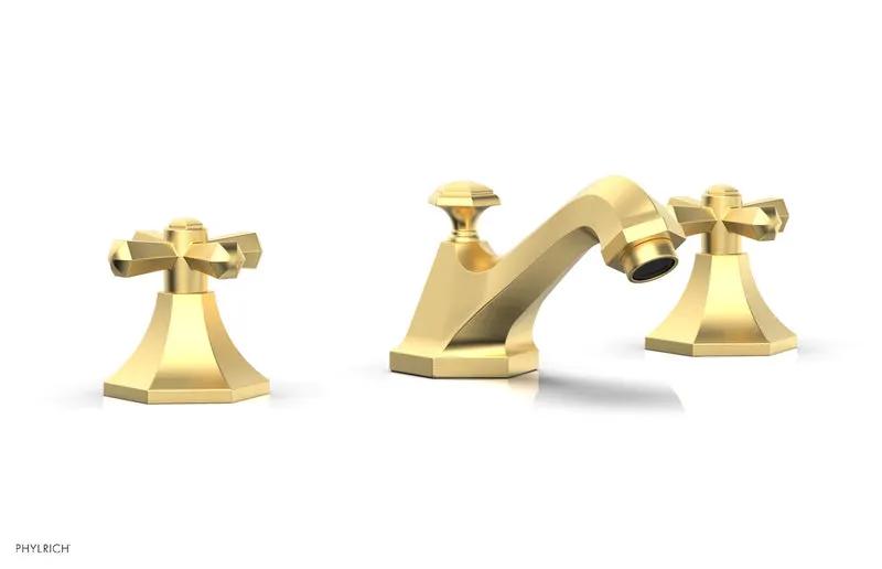 Phylrich LE VERRE & LA CROSSE Widespread Faucet - Cross Handles by Phylrich