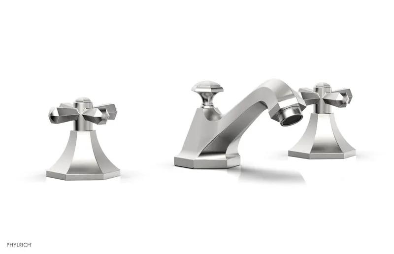 Phylrich LE VERRE & LA CROSSE Widespread Faucet - Cross Handles by Phylrich