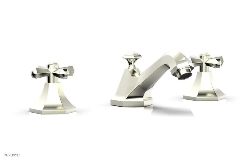 Phylrich LE VERRE & LA CROSSE Widespread Faucet - Cross Handles by Phylrich
