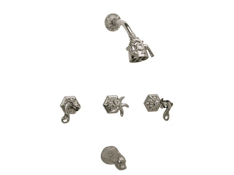 polished chrome shower set