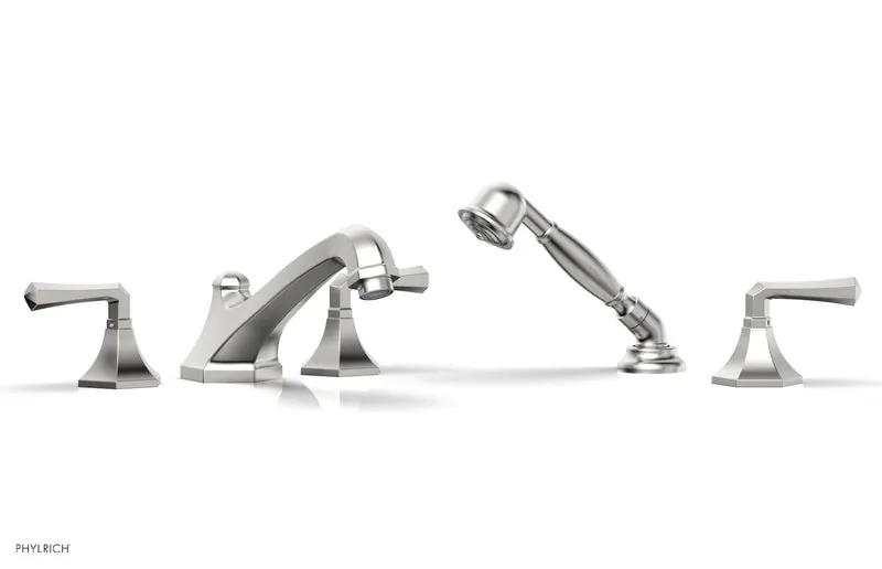 Phylrich LE VERRE & LA CROSSE Deck Tub Set with Hand Shower - Lever Handles by Phylrich