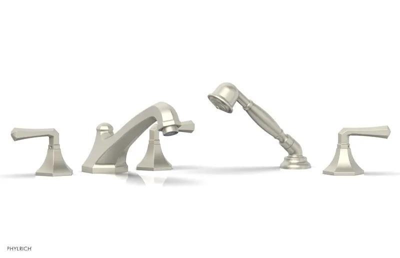 Phylrich LE VERRE & LA CROSSE Deck Tub Set with Hand Shower - Lever Handles by Phylrich