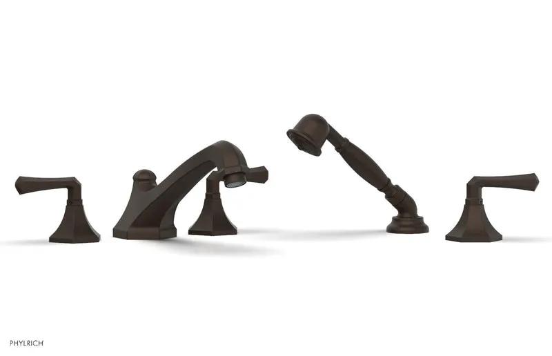 Phylrich LE VERRE & LA CROSSE Deck Tub Set with Hand Shower - Lever Handles by Phylrich