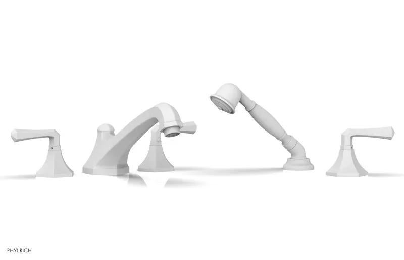 Phylrich LE VERRE & LA CROSSE Deck Tub Set with Hand Shower - Lever Handles by Phylrich