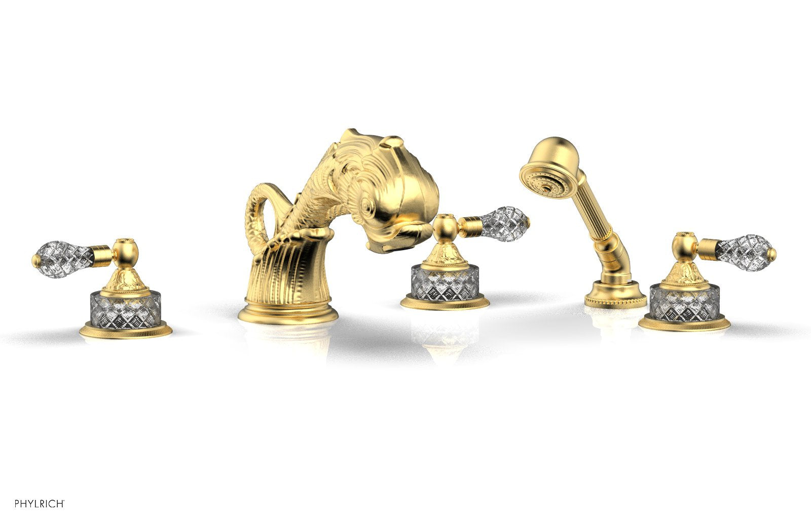 Phylrich DOLPHIN Deck Tub Set with Hand Shower