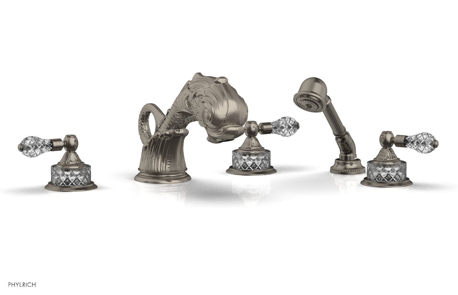 Phylrich DOLPHIN Deck Tub Set with Hand Shower