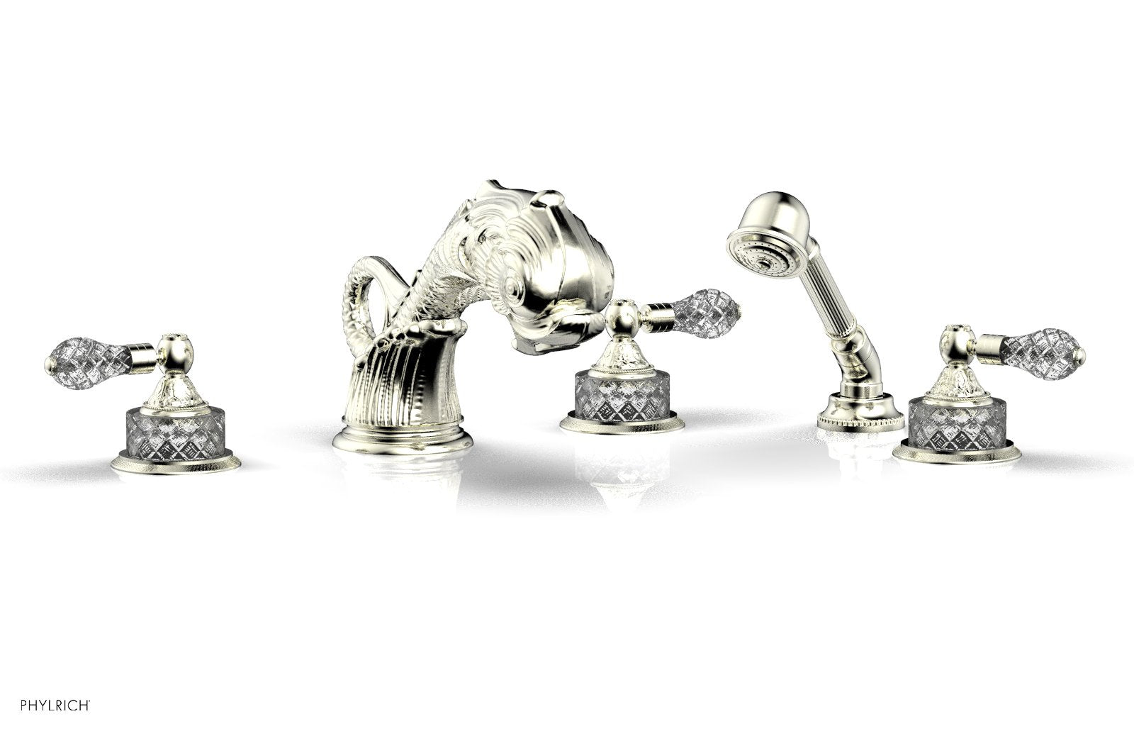 Phylrich DOLPHIN Deck Tub Set with Hand Shower