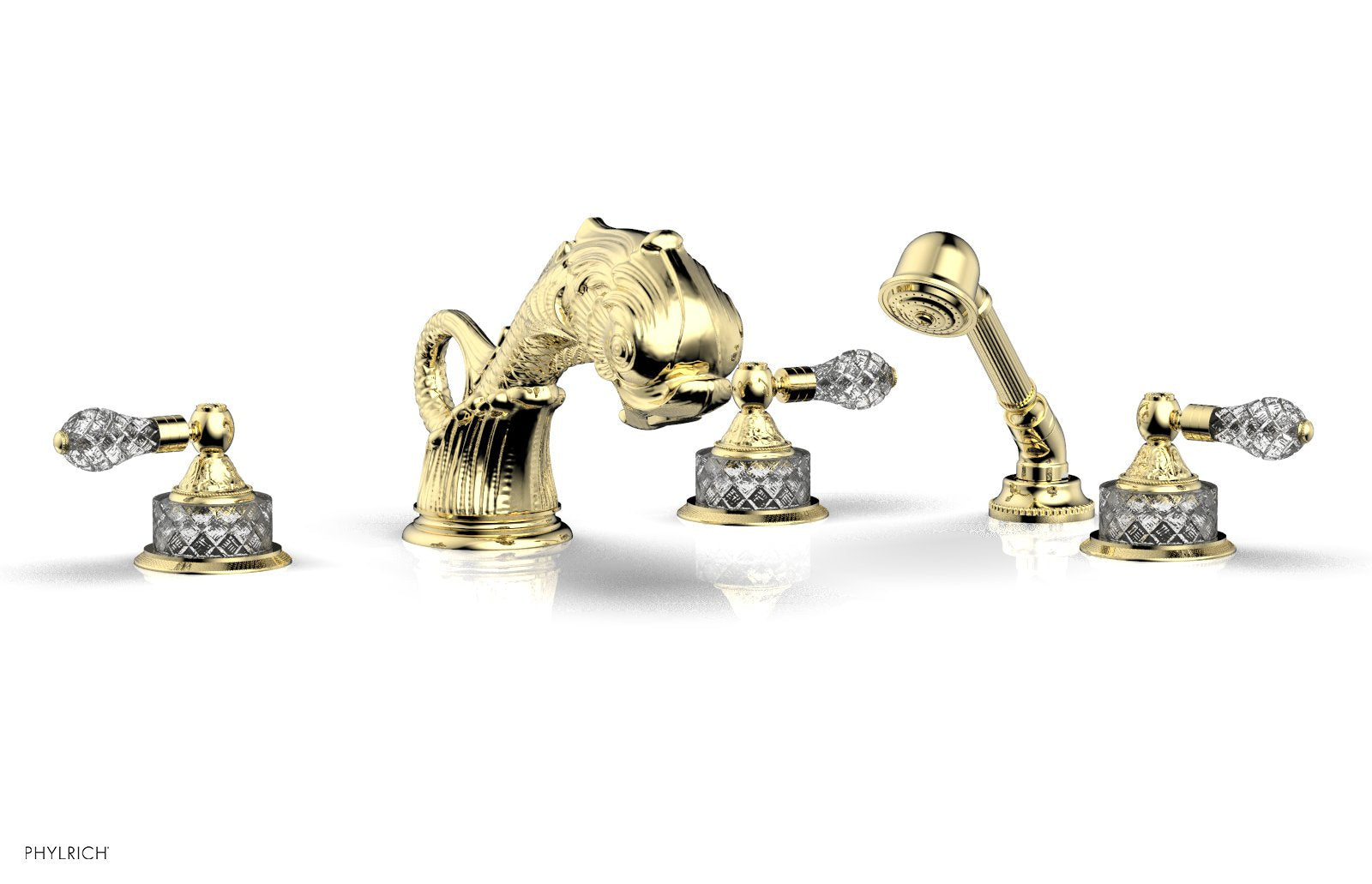 Phylrich DOLPHIN Deck Tub Set with Hand Shower by Phylrich