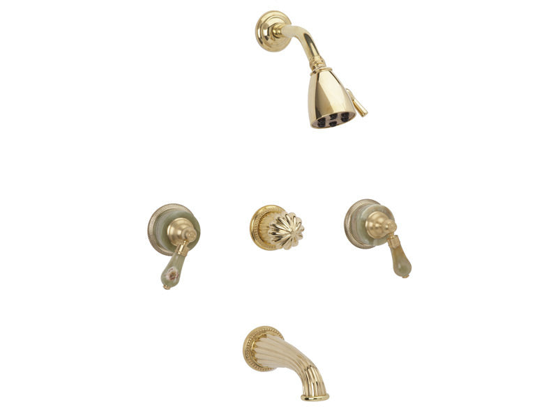 polished chrome shower set