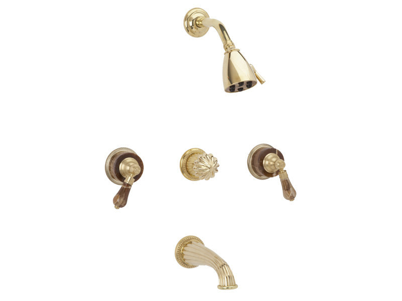 polished chrome shower set