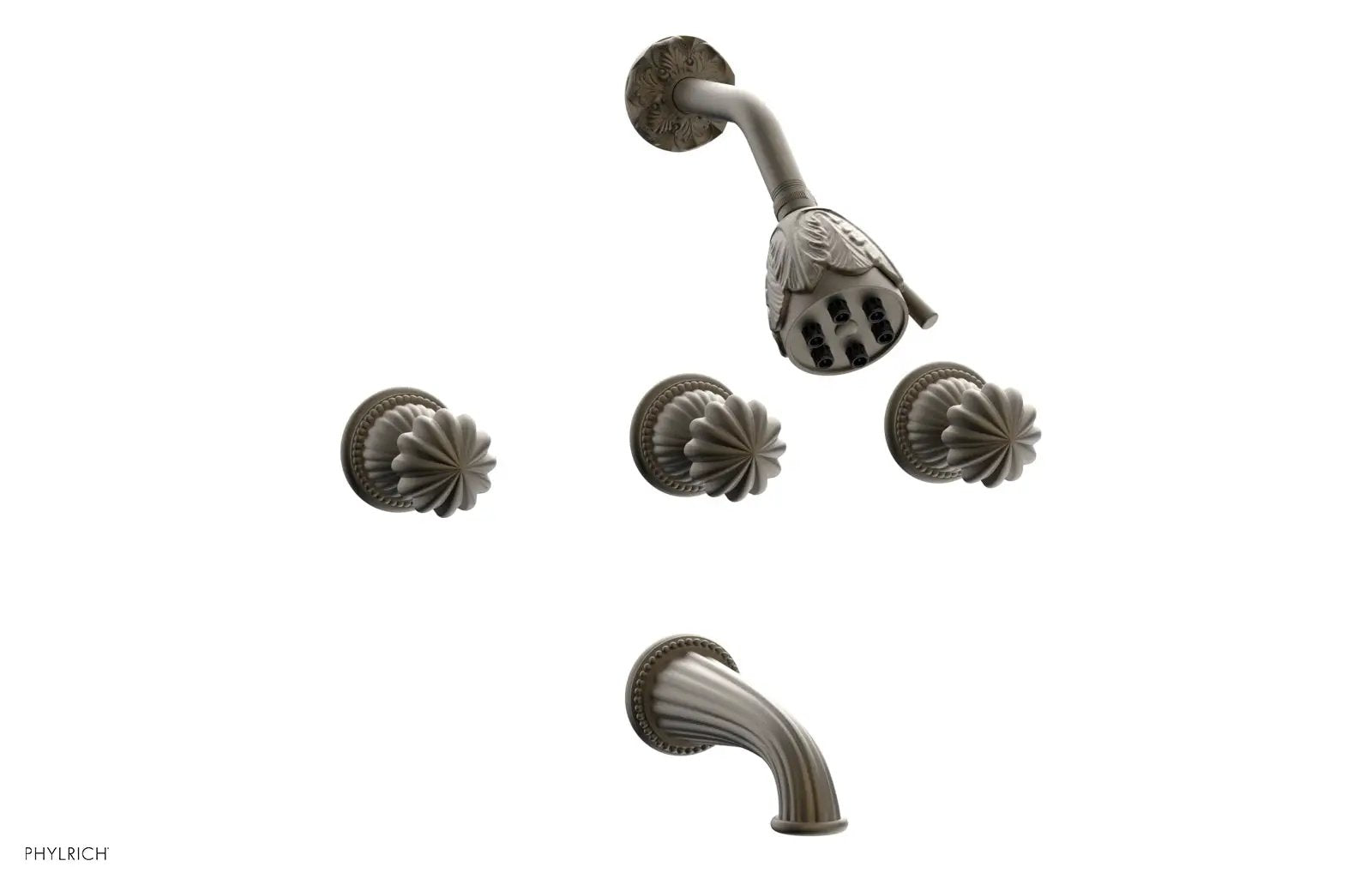 Phylrich GEORGIAN & BARCELONA Three Handle Tub and Shower Set by Phylrich