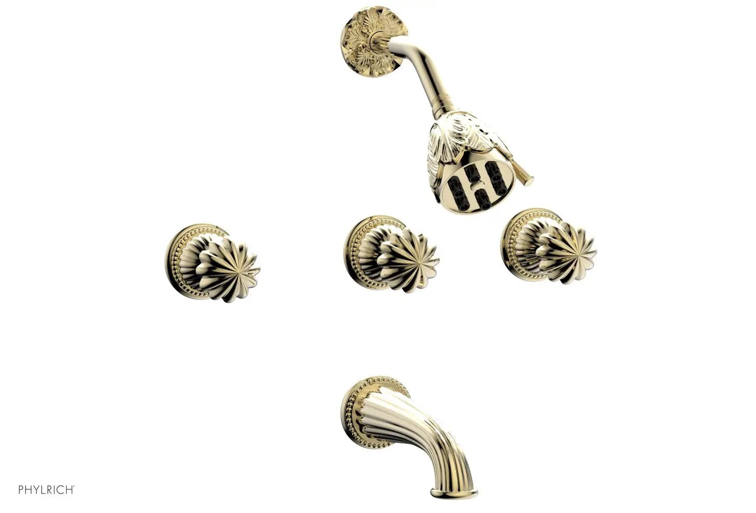 Phylrich GEORGIAN & BARCELONA Three Handle Tub and Shower Set by Phylrich
