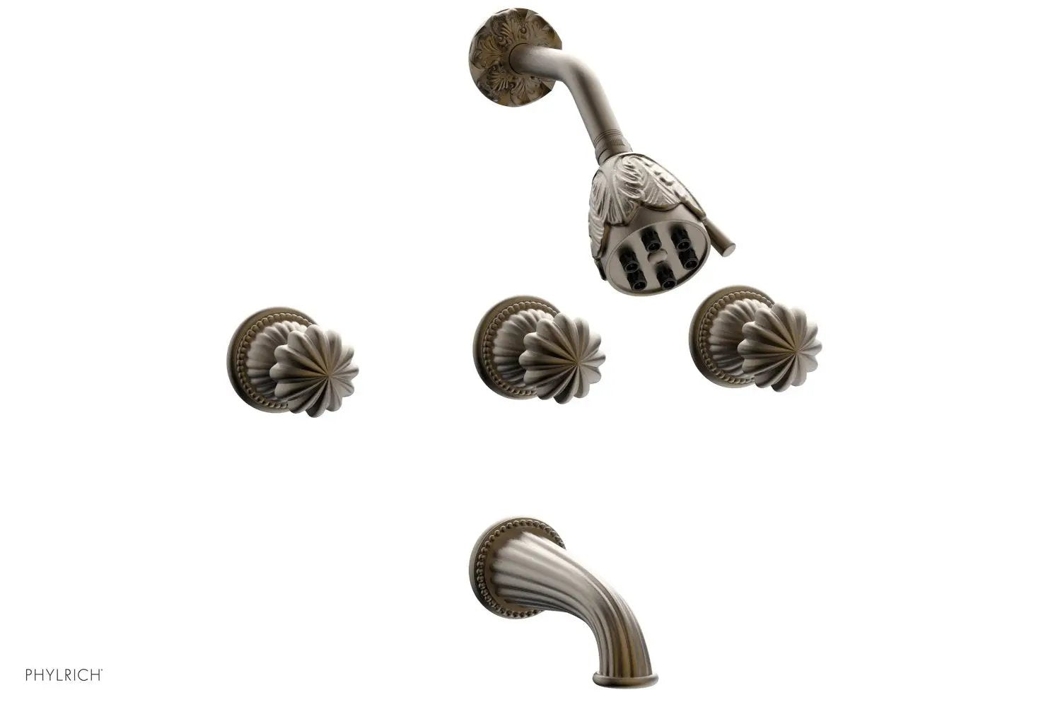 Phylrich GEORGIAN & BARCELONA Three Handle Tub and Shower Set by Phylrich
