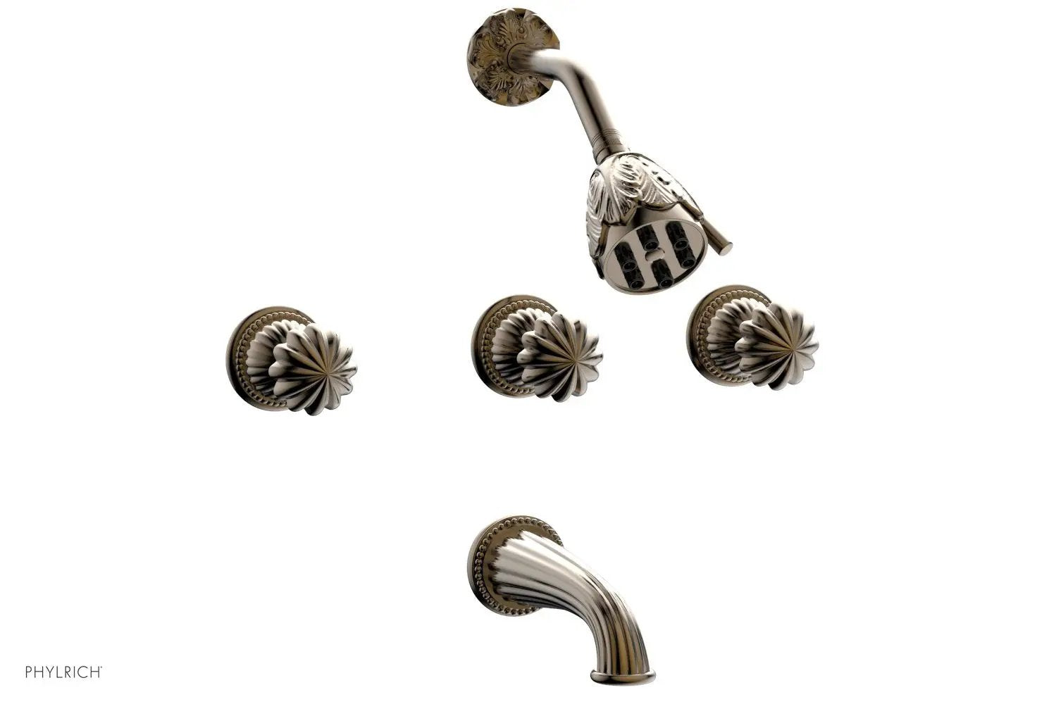 Phylrich GEORGIAN & BARCELONA Three Handle Tub and Shower Set by Phylrich