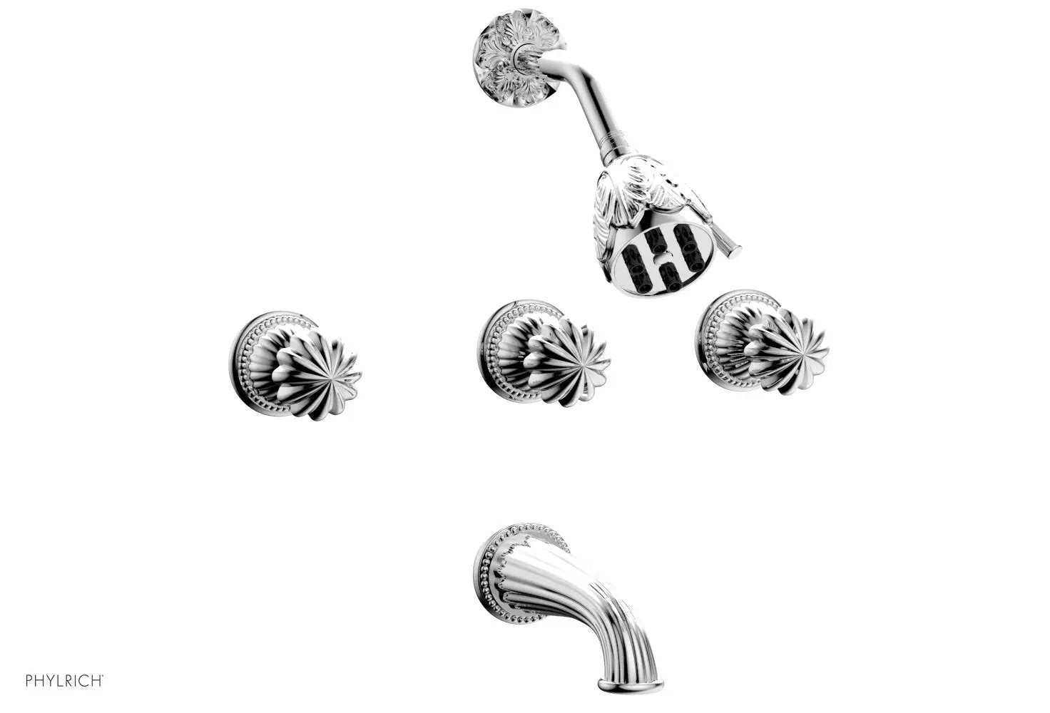 polished chrome shower set