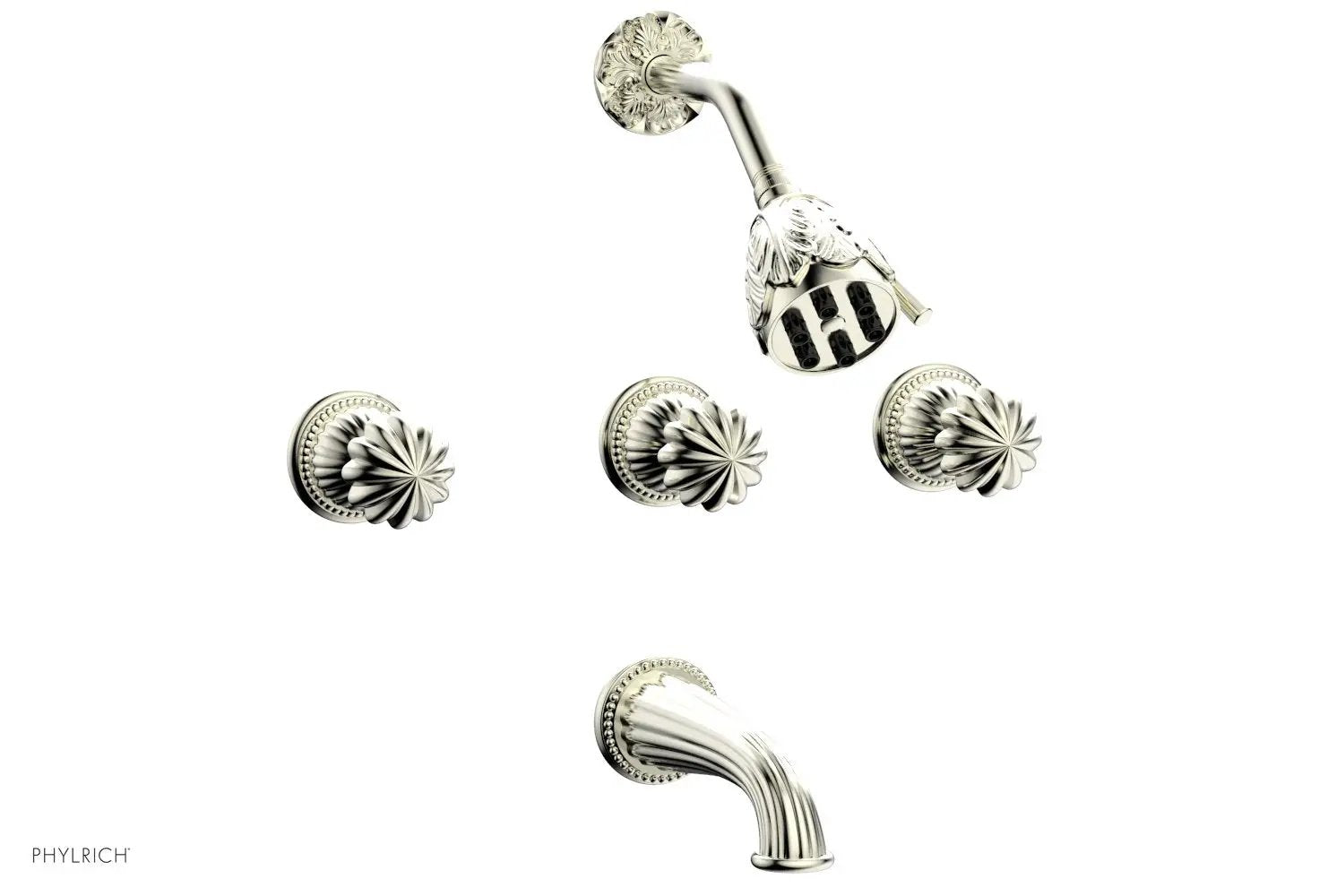 Phylrich GEORGIAN & BARCELONA Three Handle Tub and Shower Set by Phylrich