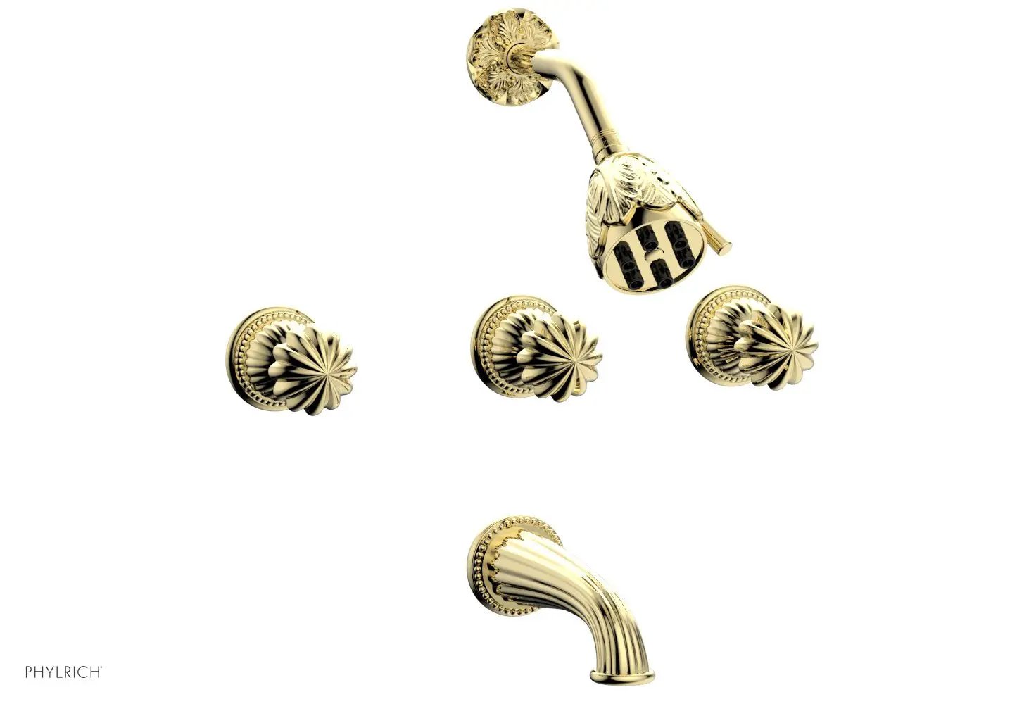 Phylrich GEORGIAN & BARCELONA Three Handle Tub and Shower Set by Phylrich
