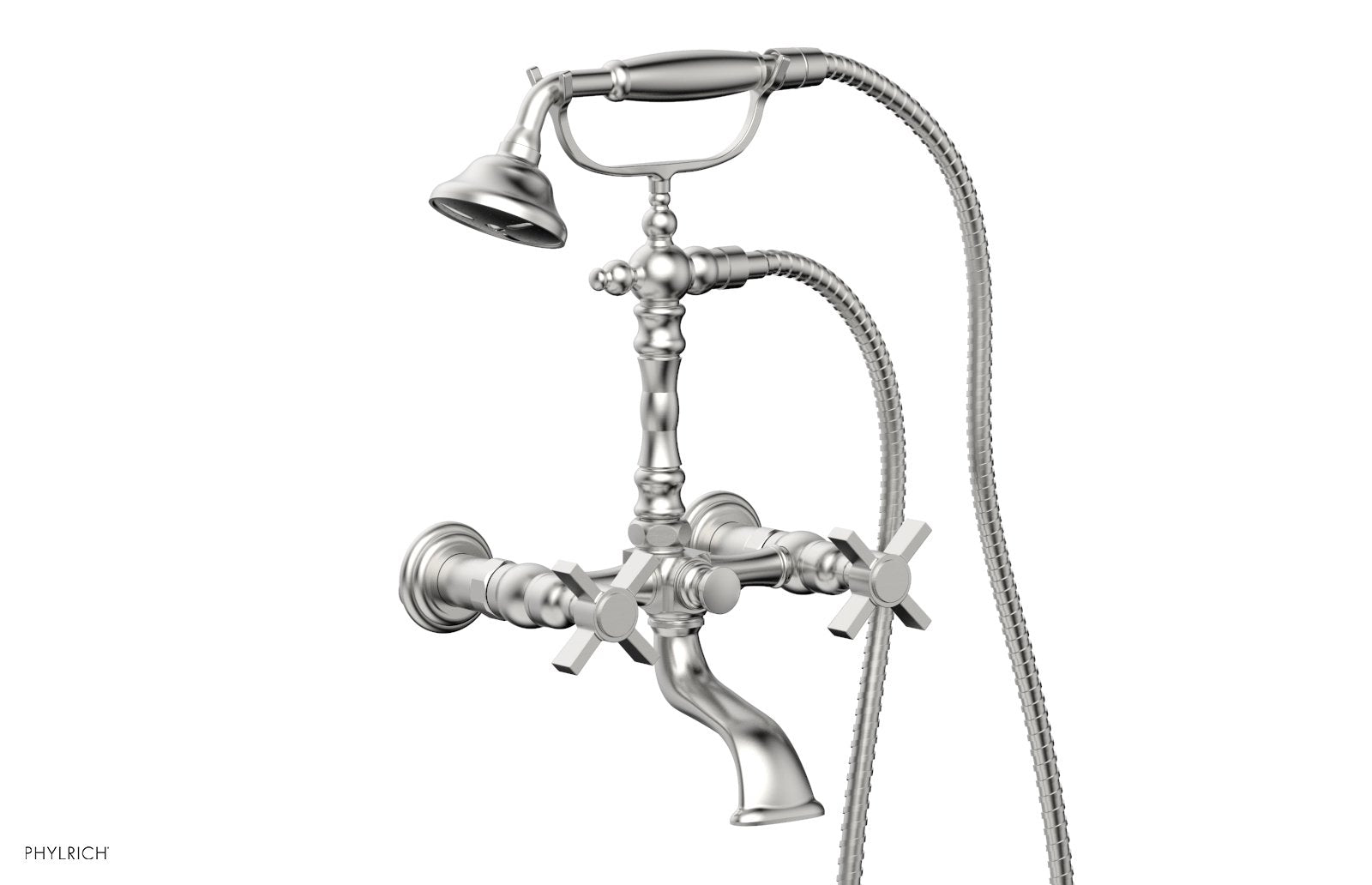 Phylrich BASIC Exposed Tub & Hand Shower - Blade Cross Handle by Phylrich