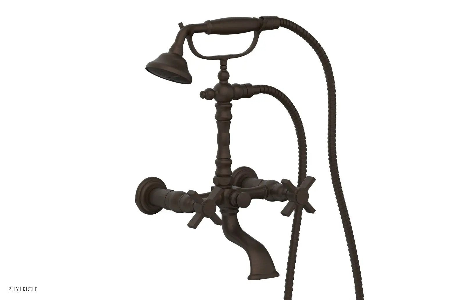 Phylrich BASIC Exposed Tub & Hand Shower - Blade Cross Handle by Phylrich